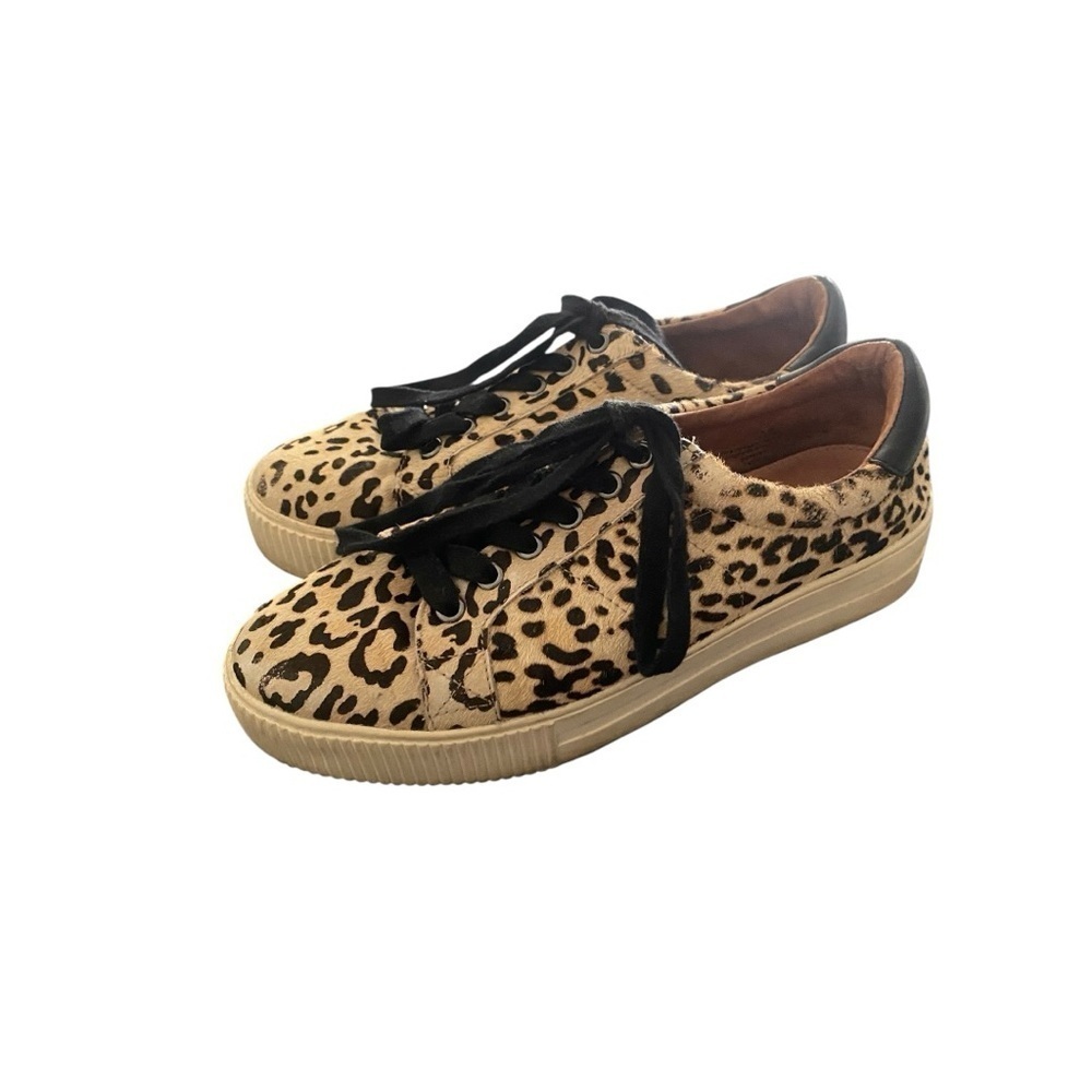 Halogen 'Bethany' Genuine Calf Hair Cheetah Platform Sneakers I Size:9.5M